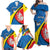 Lithuania Alytus County Family Matching Off Shoulder Maxi Dress and Hawaiian Shirt Alytaus Apskritis Coat of Arms