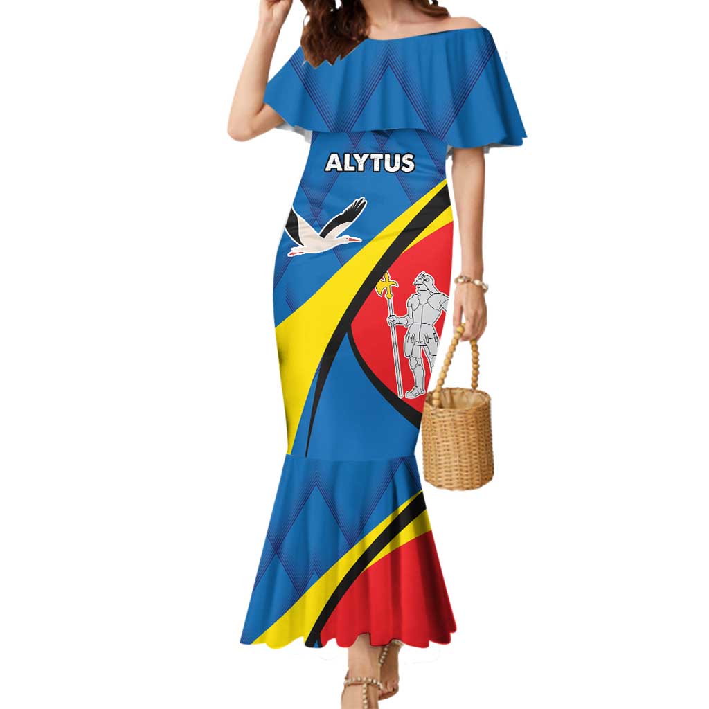 Lithuania Alytus County Mermaid Dress Alytaus Apskritis Coat of Arms