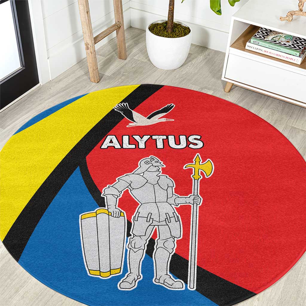 Lithuania Alytus County Round Carpet Alytaus Apskritis Coat of Arms LT17 - Wonder Print Shop