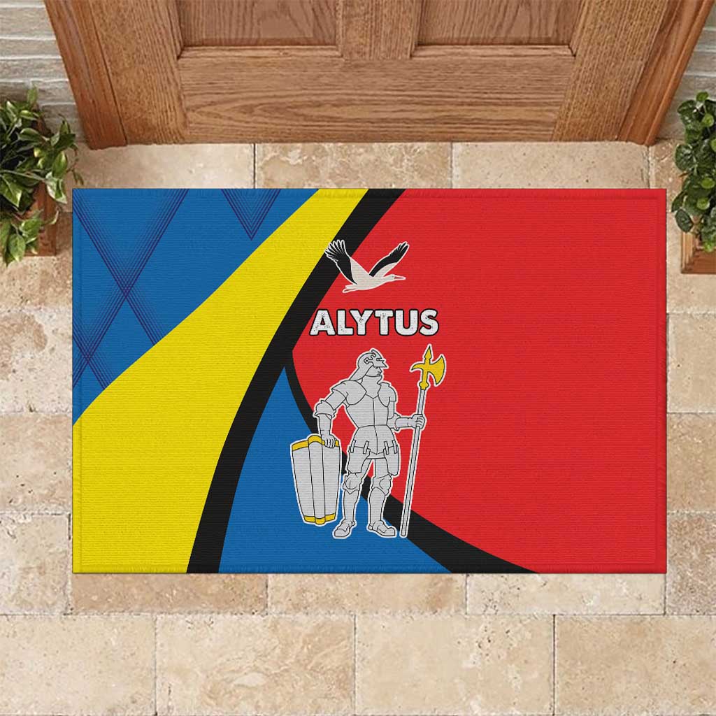 Lithuania Alytus County Rubber Doormat Alytaus Apskritis Coat of Arms LT17 - Wonder Print Shop