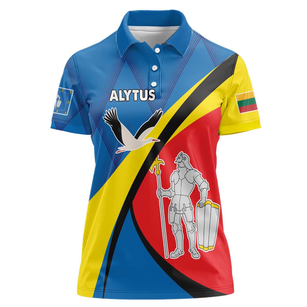 Lithuania Alytus County Women Polo Shirt Alytaus Apskritis Coat of Arms LT17 - Wonder Print Shop