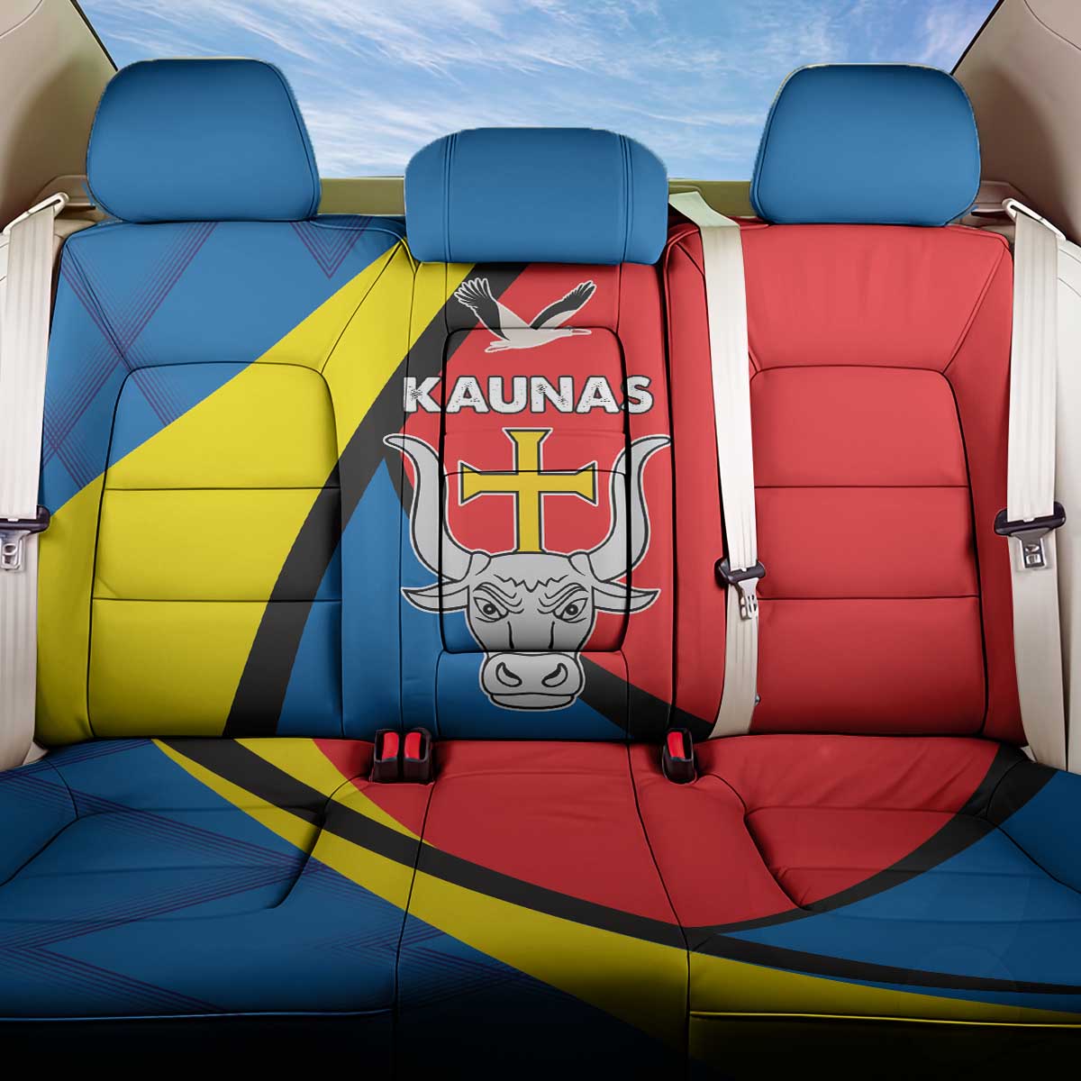 Lithuania Kaunas County Back Car Seat Cover Kauno Apskritis Coat of Arms