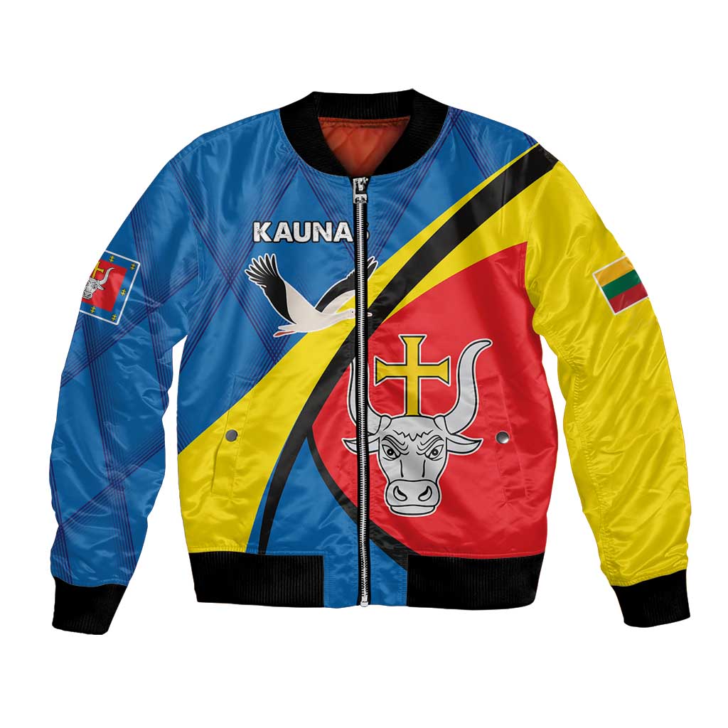 Lithuania Kaunas County Bomber Jacket Kauno Apskritis Coat of Arms