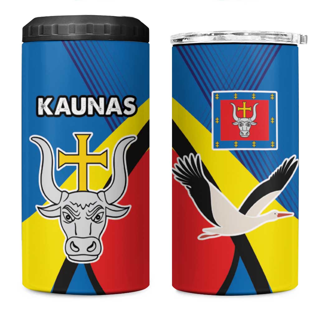 Lithuania Kaunas County 4 in 1 Can Cooler Tumbler Coat of Arms of Kaunas Country LT17