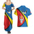 Lithuania Kaunas County Couples Matching Summer Maxi Dress and Hawaiian Shirt Kauno Apskritis Coat of Arms