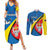 Lithuania Kaunas County Couples Matching Summer Maxi Dress and Long Sleeve Button Shirt Kauno Apskritis Coat of Arms