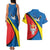 Lithuania Kaunas County Couples Matching Tank Maxi Dress and Hawaiian Shirt Kauno Apskritis Coat of Arms