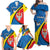 Lithuania Kaunas County Family Matching Off Shoulder Maxi Dress and Hawaiian Shirt Kauno Apskritis Coat of Arms