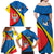 Lithuania Kaunas County Family Matching Off Shoulder Maxi Dress and Hawaiian Shirt Kauno Apskritis Coat of Arms