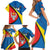 Lithuania Kaunas County Family Matching Short Sleeve Bodycon Dress and Hawaiian Shirt Kauno Apskritis Coat of Arms