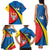 Lithuania Kaunas County Family Matching Tank Maxi Dress and Hawaiian Shirt Kauno Apskritis Coat of Arms