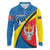 Lithuania Kaunas County Long Sleeve Polo Shirt Kauno Apskritis Coat of Arms