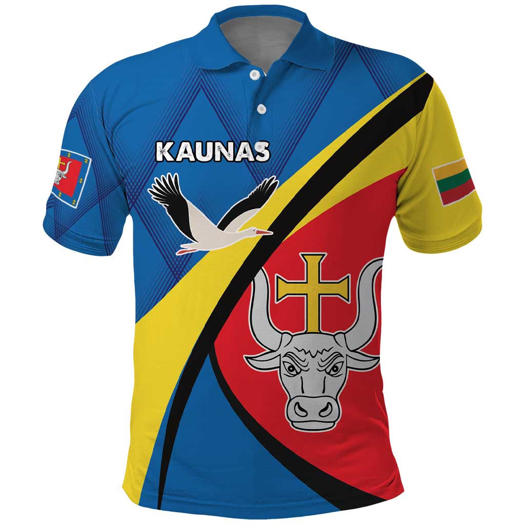 Lithuania Kaunas County Polo Shirt Kauno Apskritis Coat of Arms