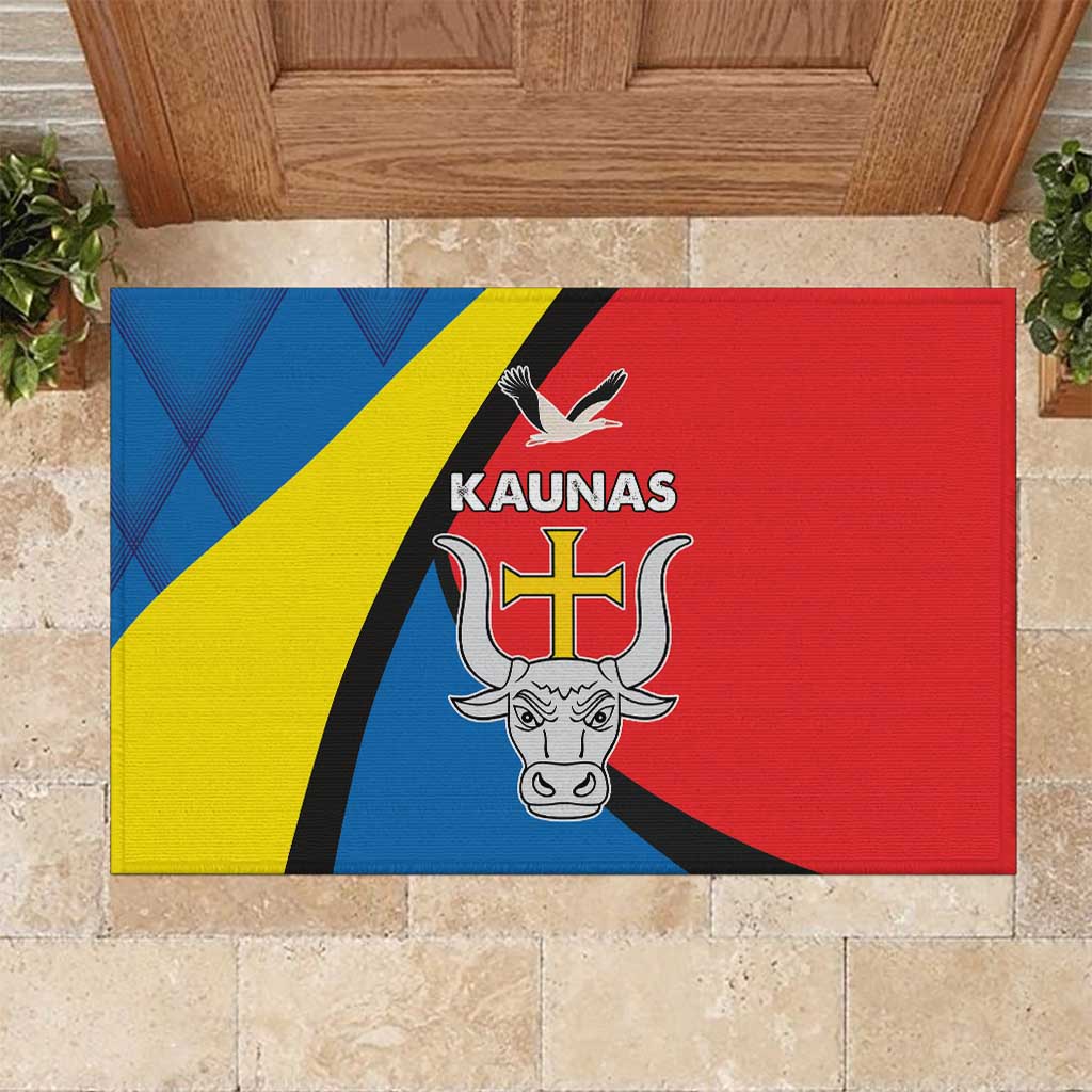 Lithuania Kaunas County Rubber Doormat Kauno Apskritis Coat of Arms LT17 - Wonder Print Shop