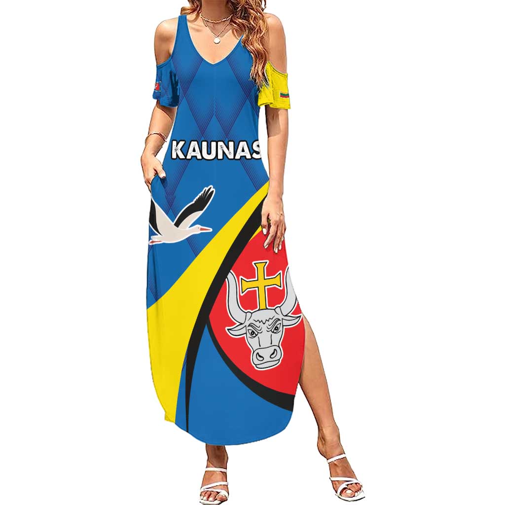 Lithuania Kaunas County Summer Maxi Dress Kauno Apskritis Coat of Arms LT17 - Wonder Print Shop