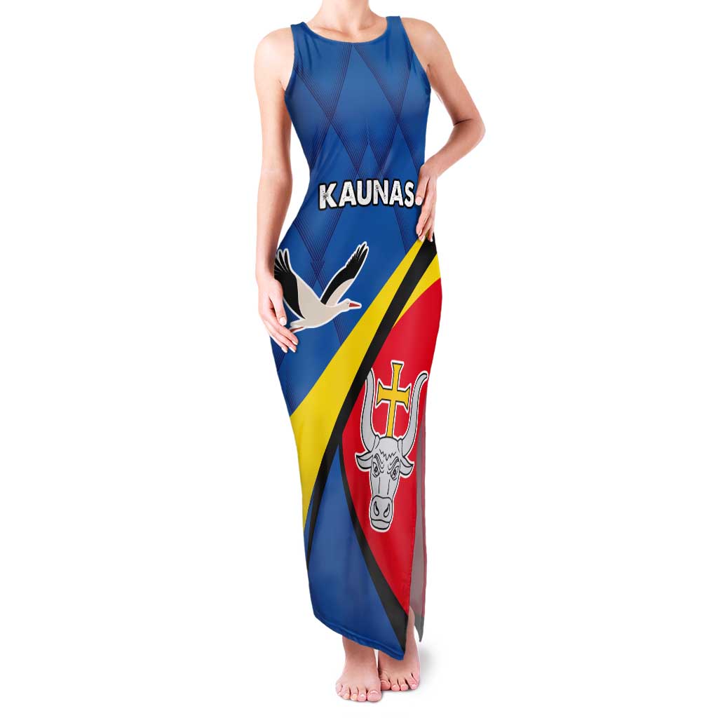 Lithuania Kaunas County Tank Maxi Dress Kauno Apskritis Coat of Arms LT17 - Wonder Print Shop