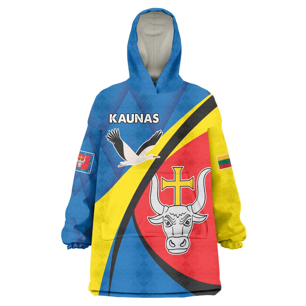 Lithuania Kaunas County Wearable Blanket Hoodie Kauno Apskritis Coat of Arms