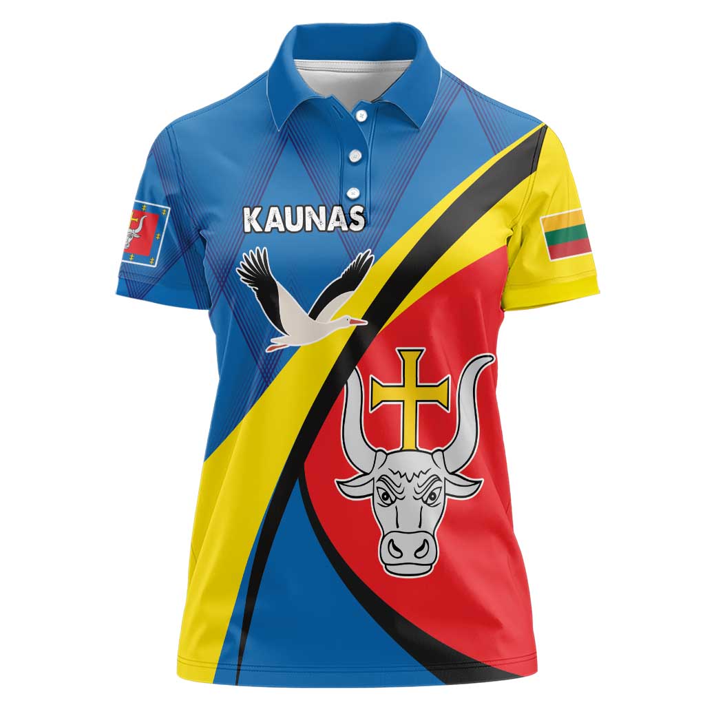 Lithuania Kaunas County Women Polo Shirt Kauno Apskritis Coat of Arms LT17 - Wonder Print Shop