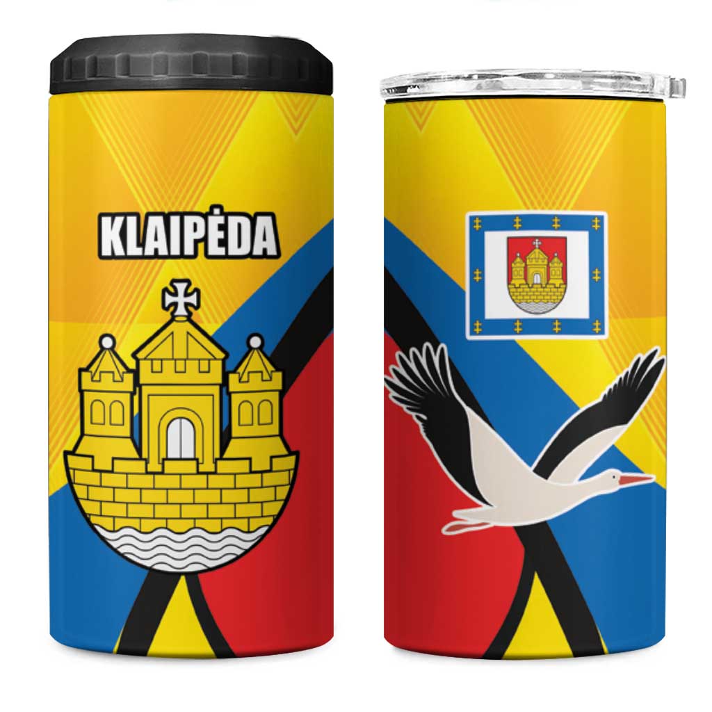 Lithuania Klaipėda Country 4 in 1 Can Cooler Tumbler Coat of Arms of Klaipėda Country LT17