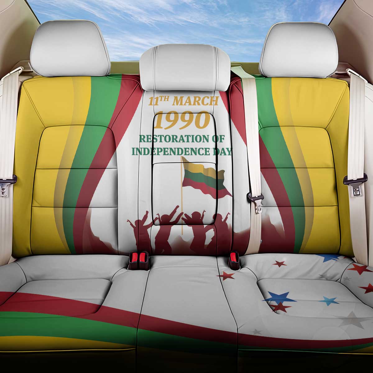 Lithuania Restoration of Independence Day Back Car Seat Cover 11th March 1990