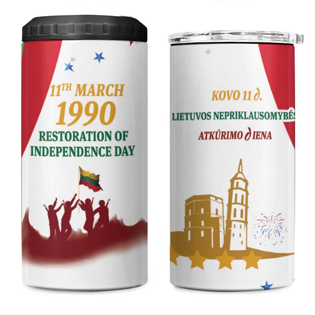 Lithuania Restoration of Independence Day 4 in 1 Can Cooler Tumbler 11th March 1990