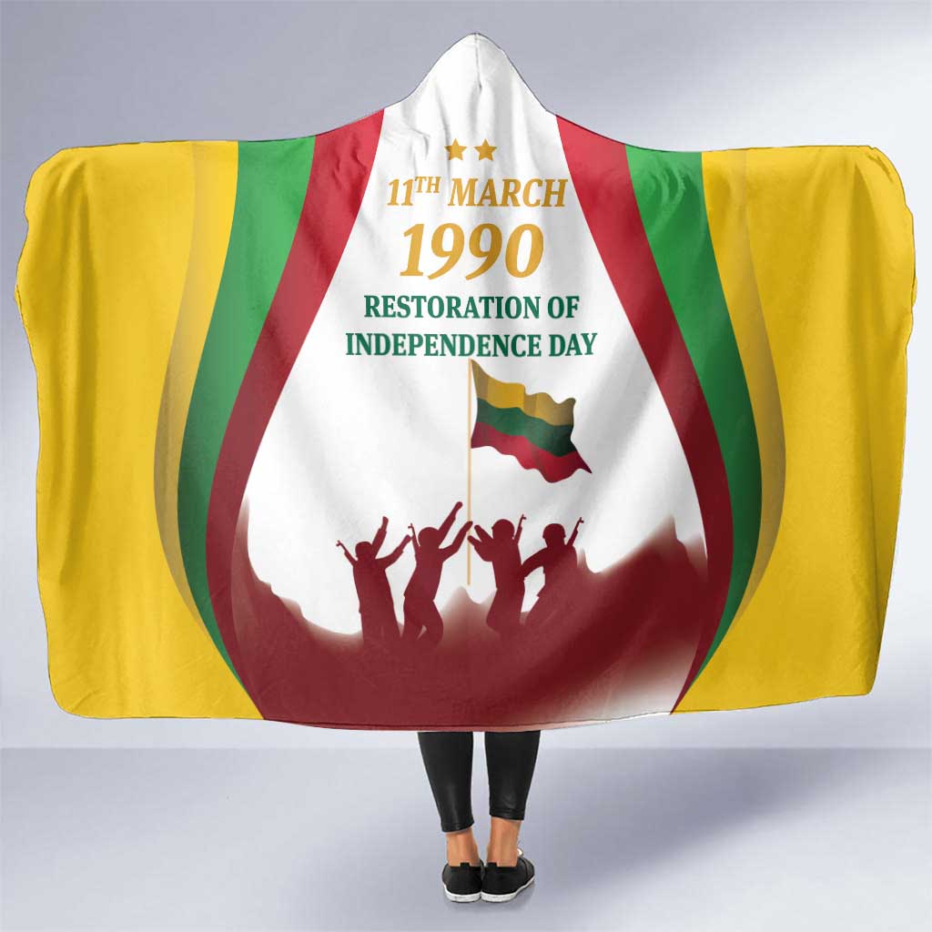 Lithuania Restoration of Independence Day Hooded Blanket 11th March 1990