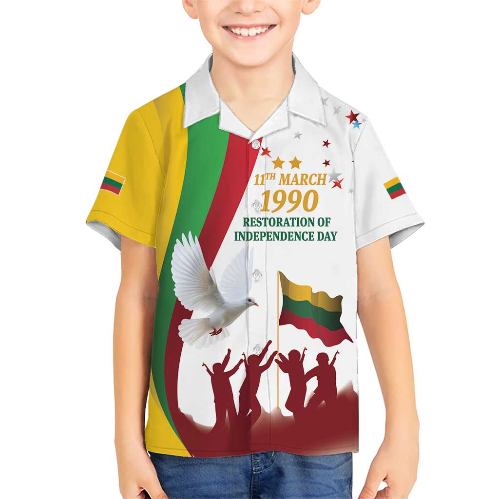 Lithuania Restoration of Independence Day Kid Hawaiian Shirt 11th March 1990