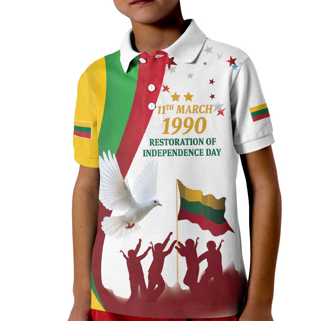 Lithuania Restoration of Independence Day Kid Polo Shirt 11th March 1990