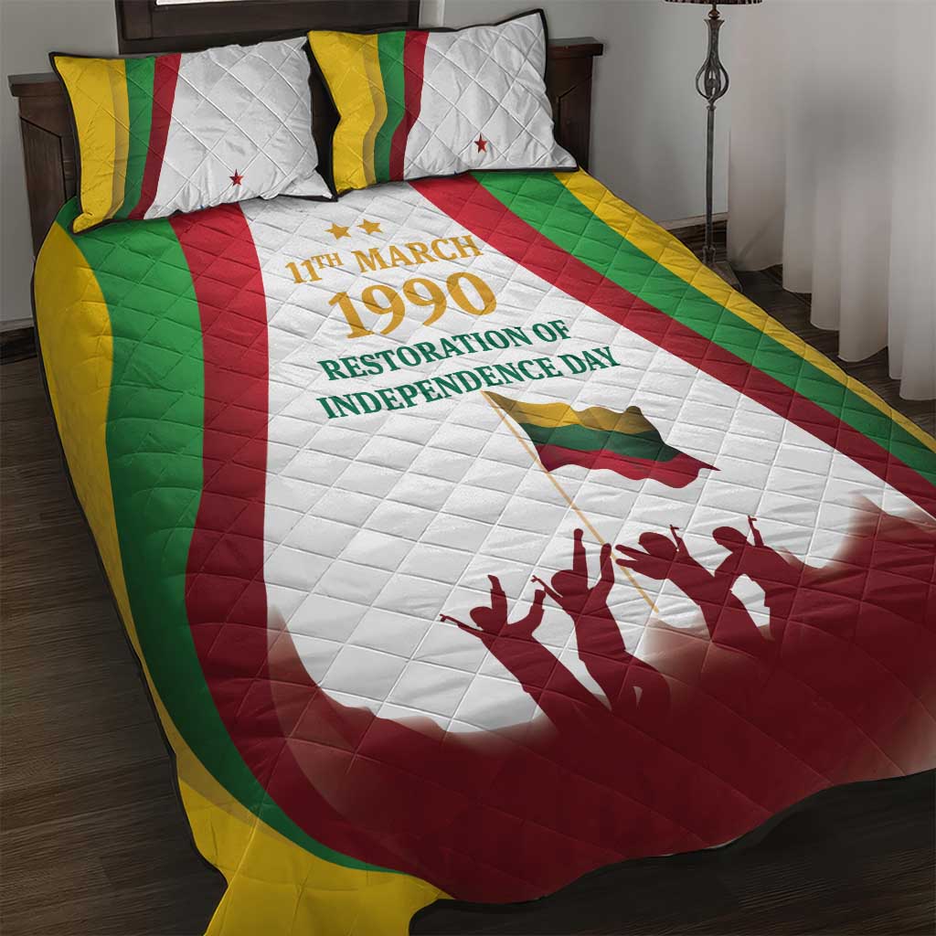 Lithuania Restoration of Independence Day Quilt Bed Set 11th March 1990 LT17 - Wonder Print Shop