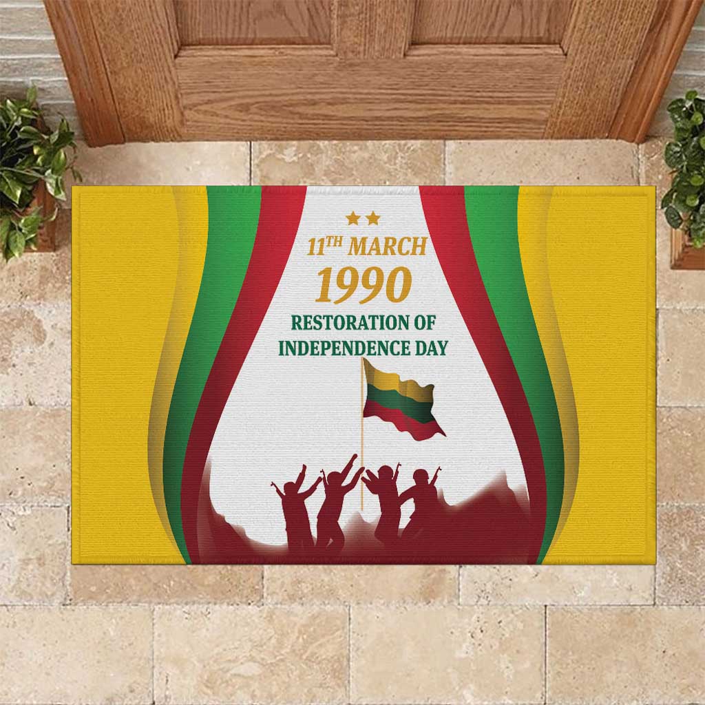 Lithuania Restoration of Independence Day Rubber Doormat 11th March 1990 LT17 - Wonder Print Shop