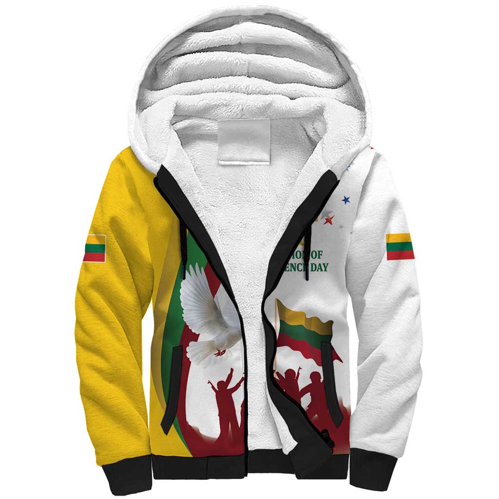 Lithuania Restoration of Independence Day Sherpa Hoodie 11th March 1990 LT17 - Wonder Print Shop