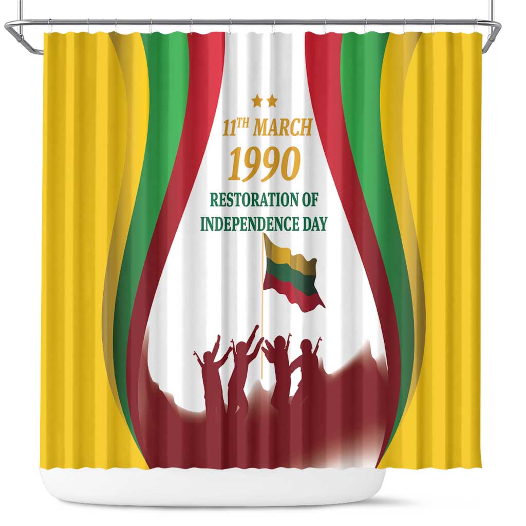 Lithuania Restoration of Independence Day Shower Curtain 11th March 1990 LT17 - Wonder Print Shop