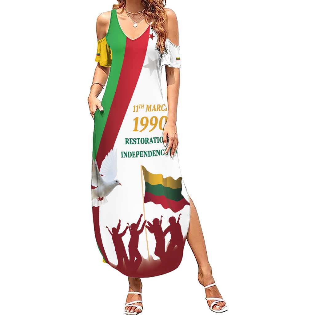 Lithuania Restoration of Independence Day Summer Maxi Dress 11th March 1990 LT17 - Wonder Print Shop