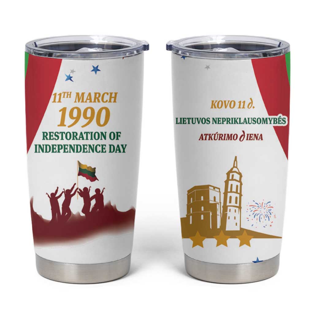 Lithuania Restoration of Independence Day Tumbler Cup 11th March 1990 LT17 - Wonder Print Shop