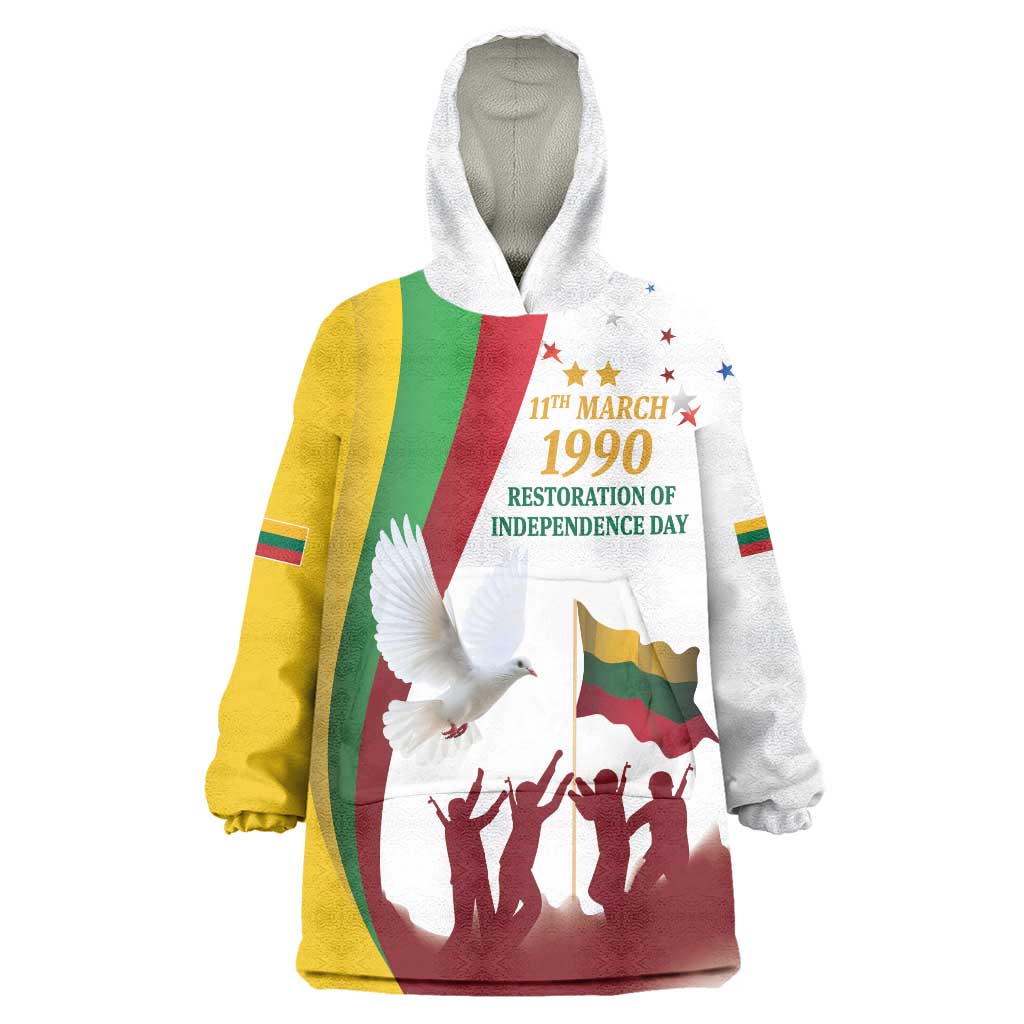 Lithuania Restoration of Independence Day Wearable Blanket Hoodie 11th March 1990