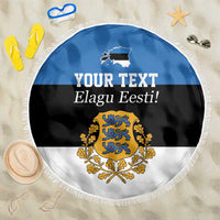 Personalized Estonia Flag Day 4 June Beach Blanket Elagu Esti!