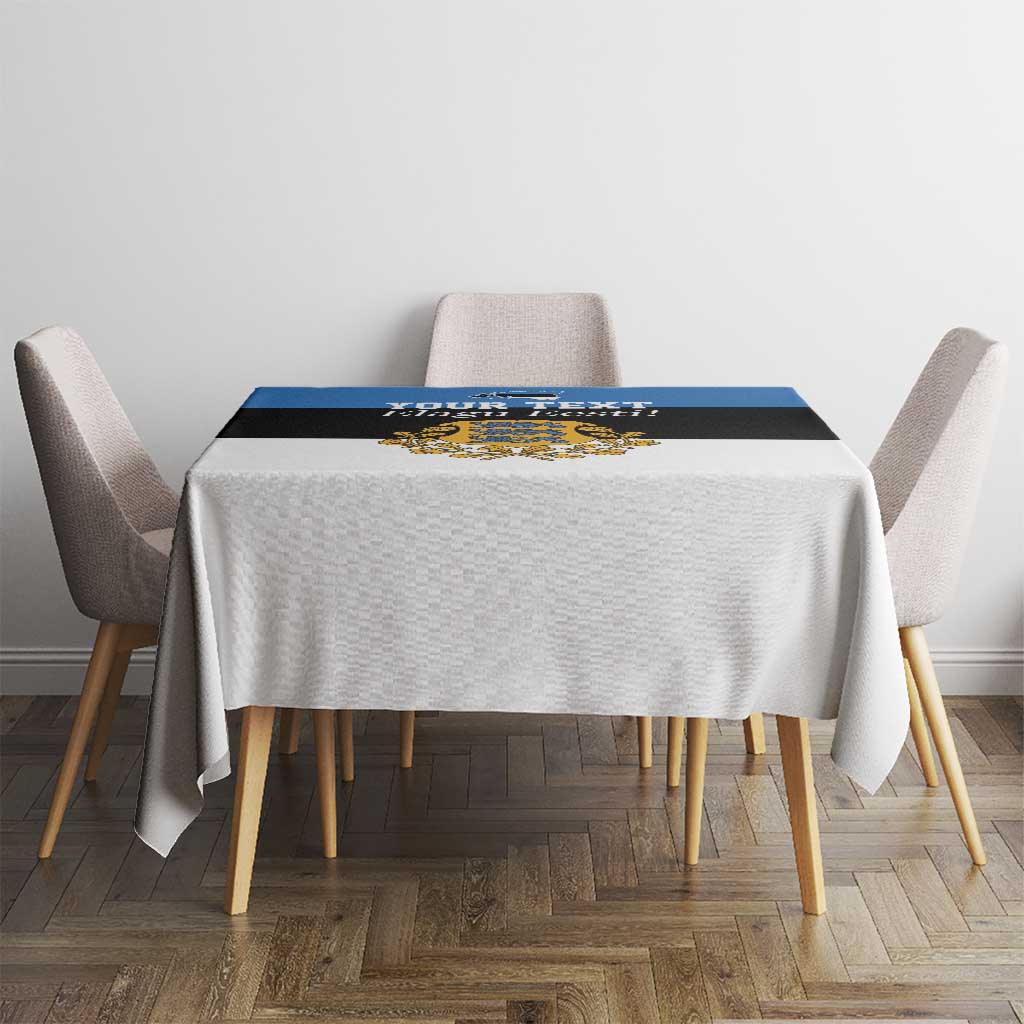 Personalized Estonia Flag Day 4 June Tablecloth Elagu Esti!