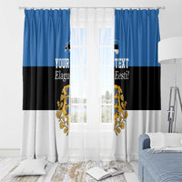 Personalized Estonia Flag Day 4 June Window Curtain Elagu Esti!