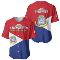 Personalized Sint Maarten Flag day Baseball Jersey Semper progrediens Flag Style