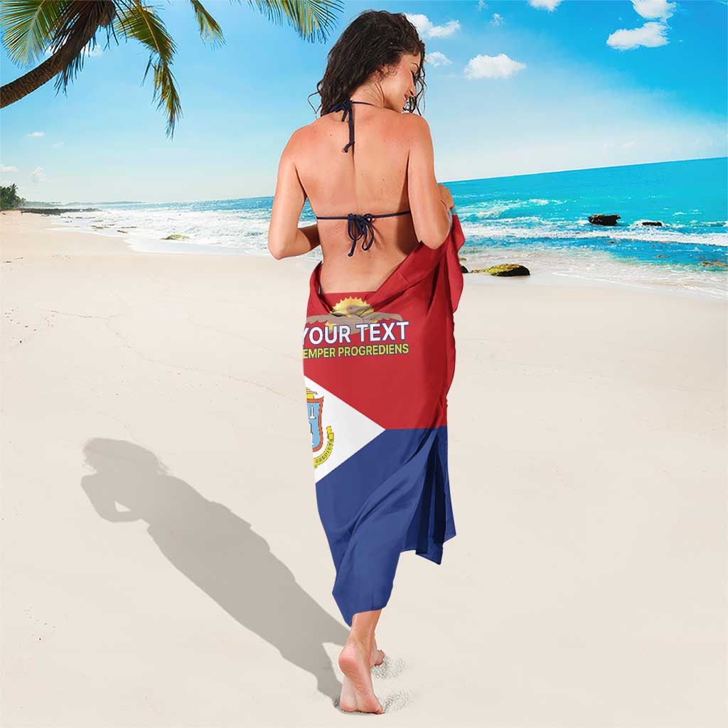 Personalized Sint Maarten Flag day Sarong Semper progrediens Flag Style