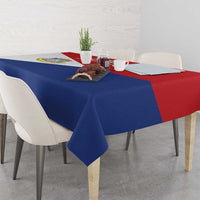 Personalized Sint Maarten Flag day Tablecloth Semper progrediens Flag Style