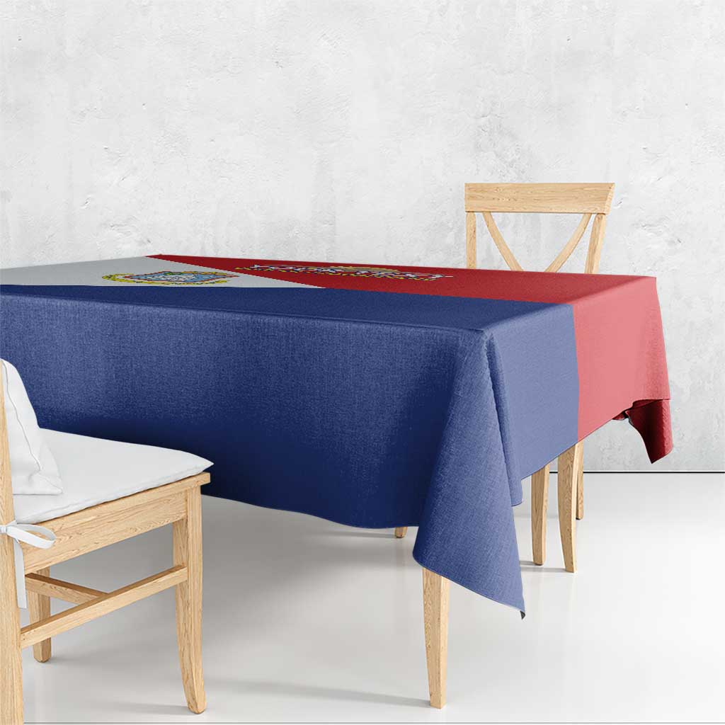 Personalized Sint Maarten Flag day Tablecloth Semper progrediens Flag Style