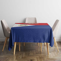Personalized Sint Maarten Flag day Tablecloth Semper progrediens Flag Style