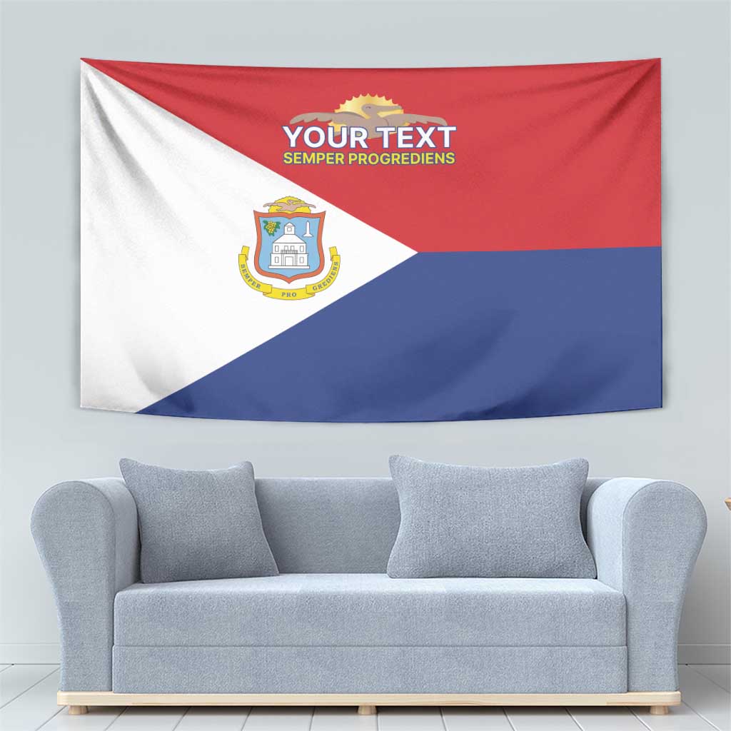 Personalized Sint Maarten Flag day Tapestry Semper progrediens Flag Style