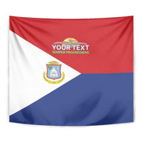 Personalized Sint Maarten Flag day Tapestry Semper progrediens Flag Style