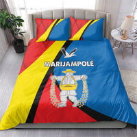 Bedding set with Marijampole County flag print and matching pillowcases