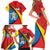 Lithuania Marijampole County Family Matching Short Sleeve Bodycon Dress and Hawaiian Shirt Marijampoles apskritis