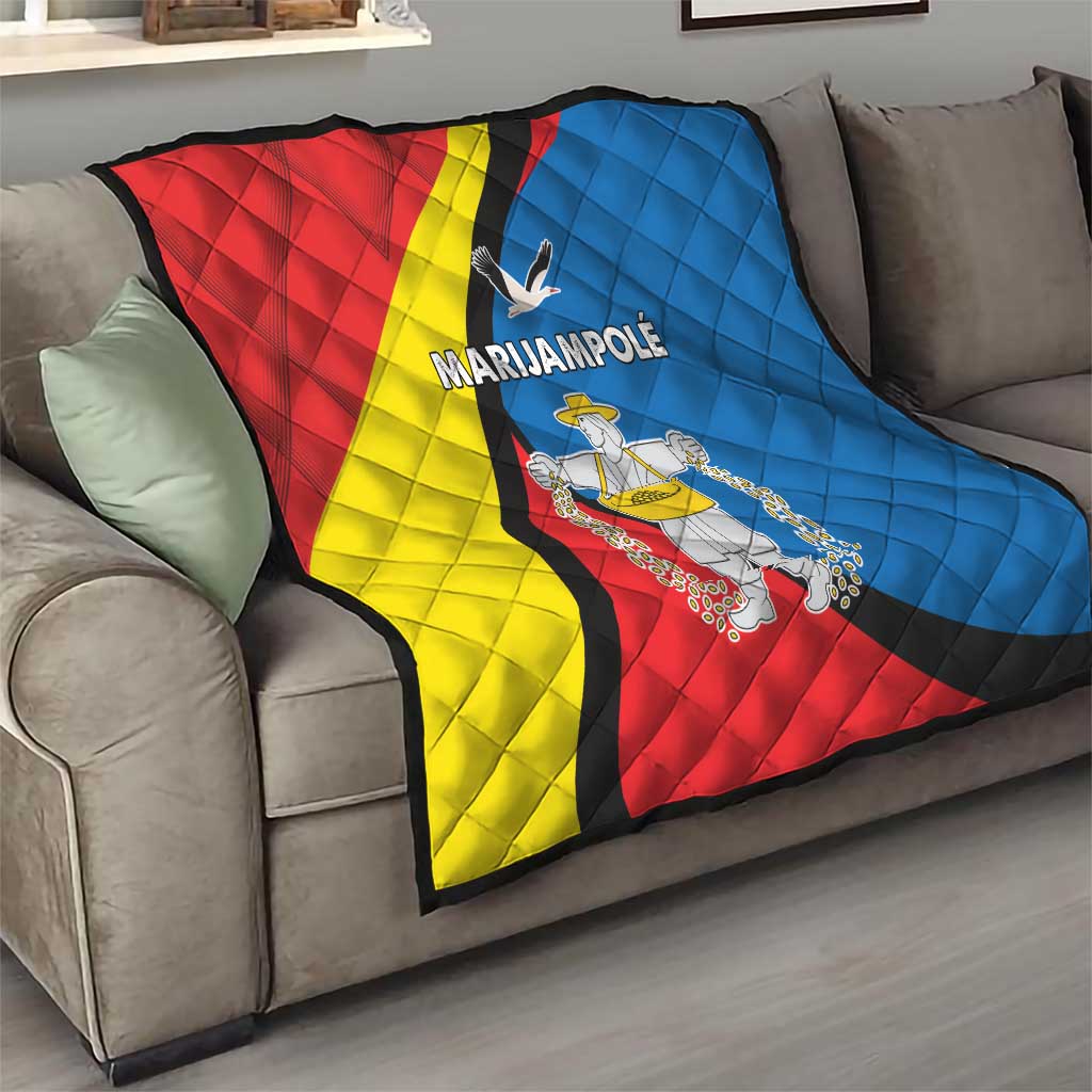 Quilt with Marijampole County flag design