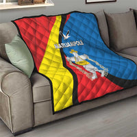Quilt with Marijampole County flag design