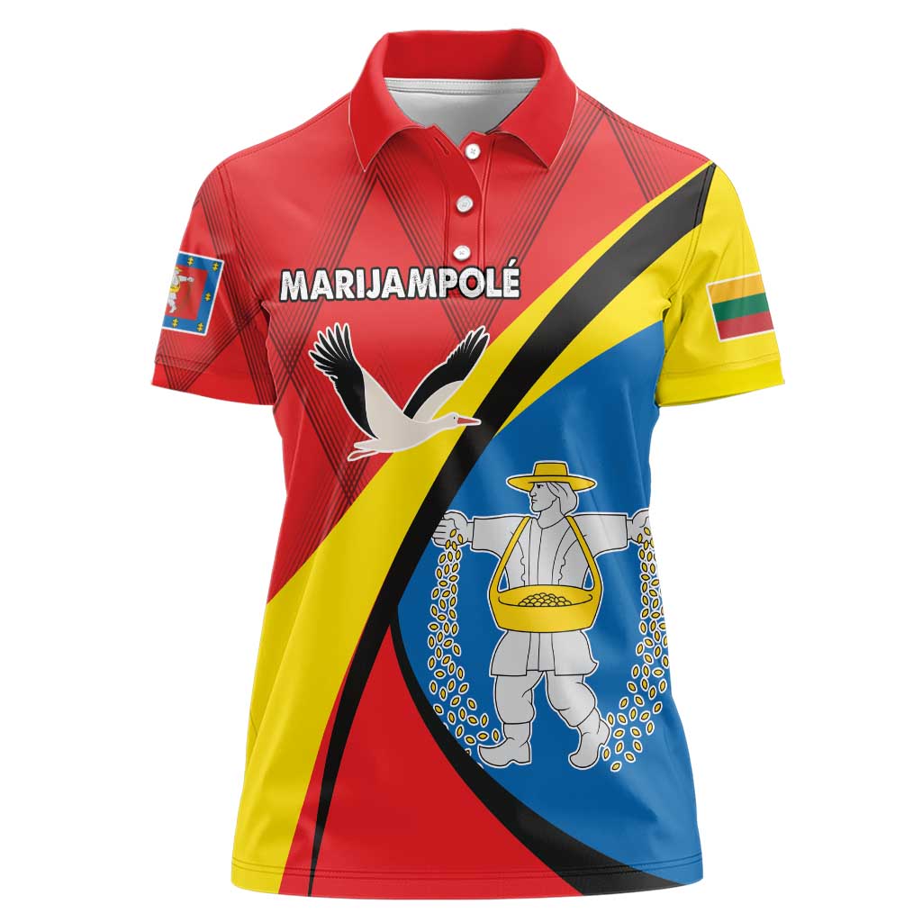 Lithuania Marijampole County Women Polo Shirt Marijampoles apskritis LT17 - Wonder Print Shop